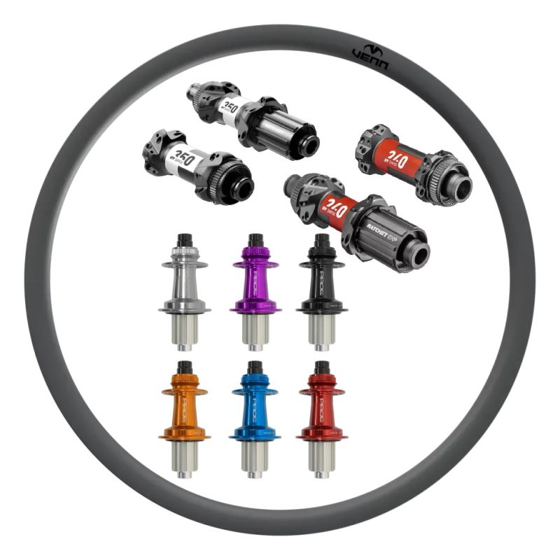 Handbuilt Carbon Cyclocross Tubular Wheelset With A Choice Of Hubs