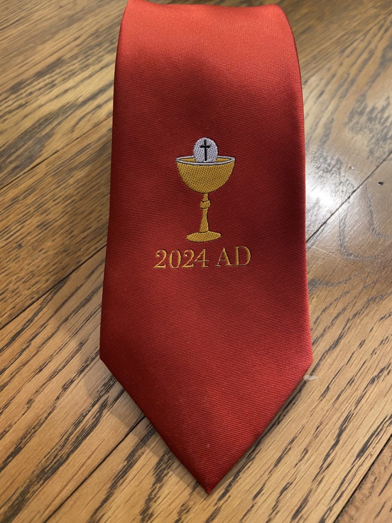 2024 Red Holy Communion Tie