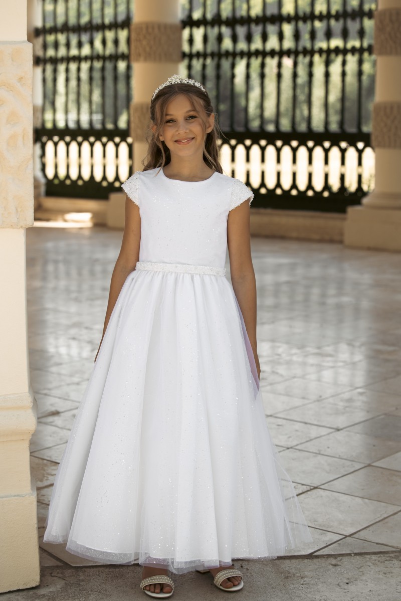 Emmerling Full Length White Communion Dress - Marina