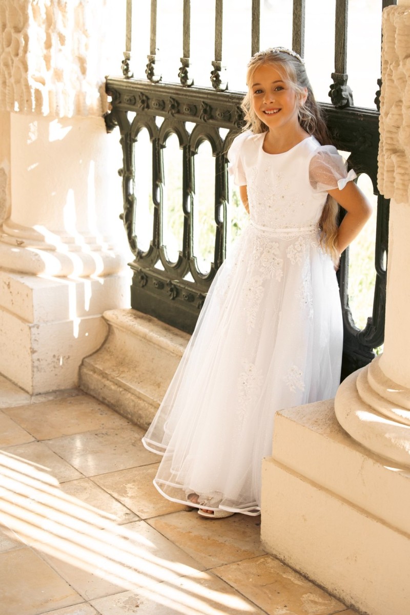 Emmerling Full Length White Communion Dress - Magdalena