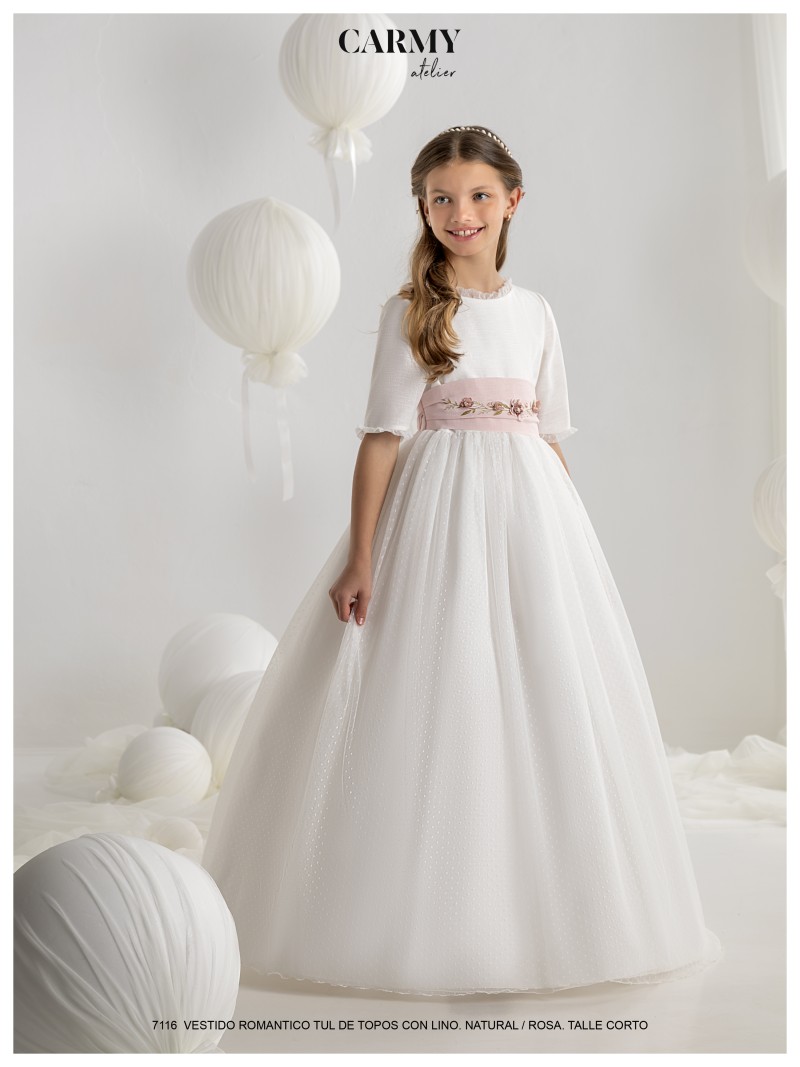 MADE TO ORDER - Carmy Spanish Communion - 7116 - Please allow 12 weeks for delivery - Enquire for Price
