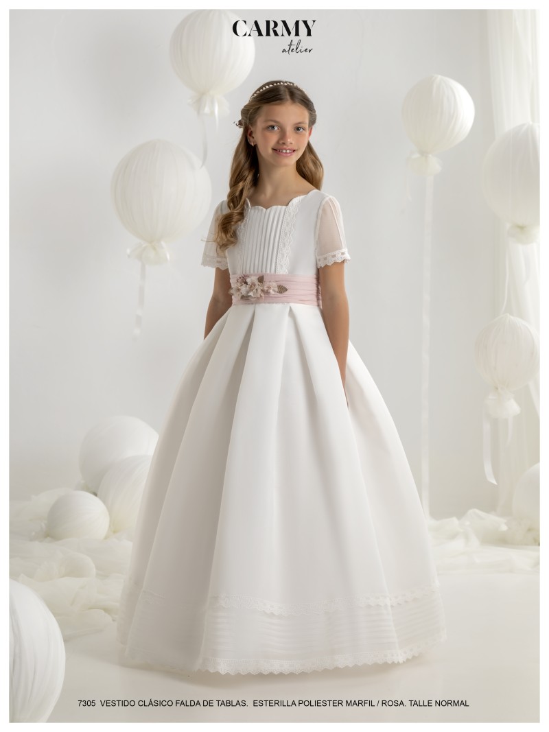 MADE TO ORDER - Carmy Spanish Communion - 7305EP- Please allow 12 weeks for delivery - Enquire for Price