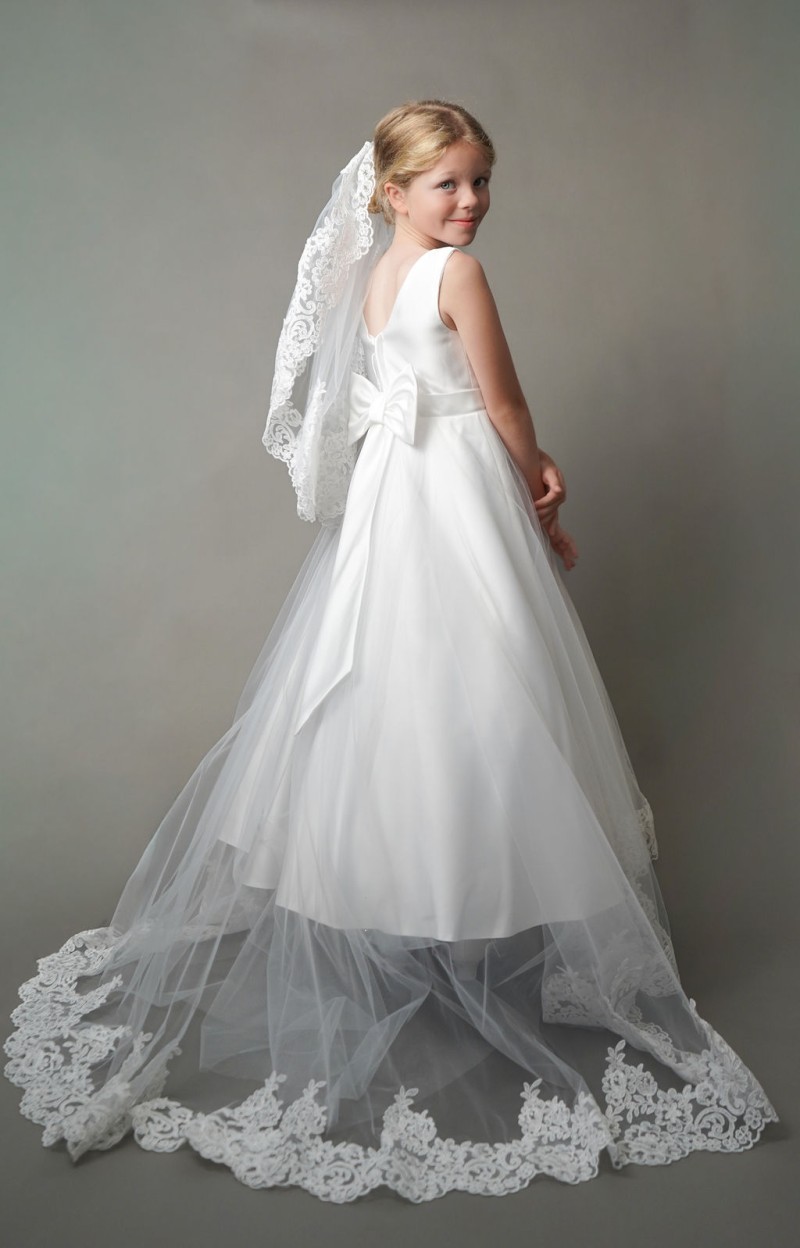 Robe De Communion/baptême Fille - Style US Angels 112 - Taille 6X - Neuve Avec étiquettes