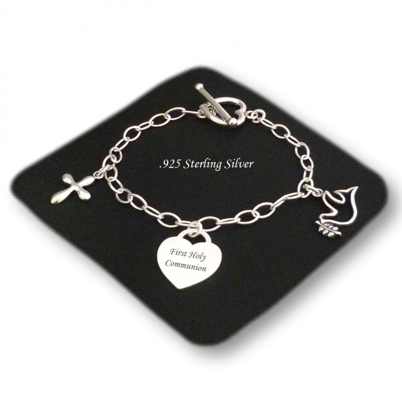 ***UK CUSTOMERS ONLY*** Personalised First Holy Communion Sacramental Charm Bracelet