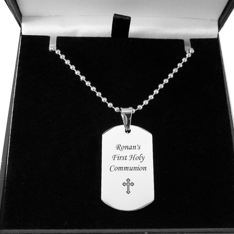 ***UK CUSTOMERS ONLY*** Boys Personalised Dog Tag Necklace