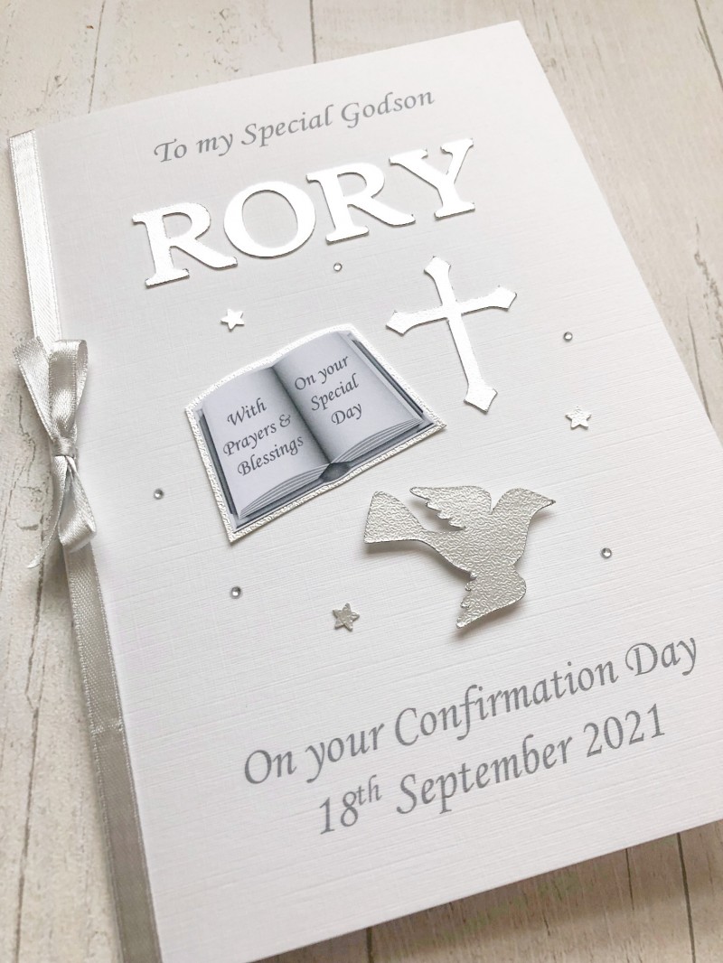 Confirmation Card for Boy - Dove