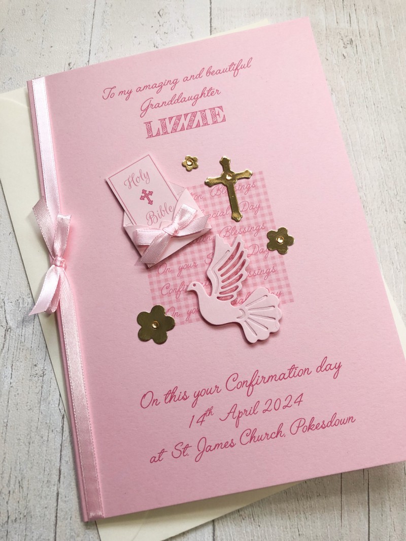 ***UK CUSTOMERS ONLY*** Confirmation Card for Girl - Bible