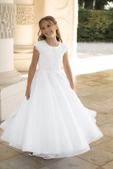 emmerling full length white communion dress - marleen