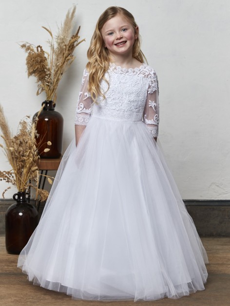 white christmas dresses Shop Vogue-Worthy First Communion Gowns Alabaster Savoir-Faire 12 main image 0