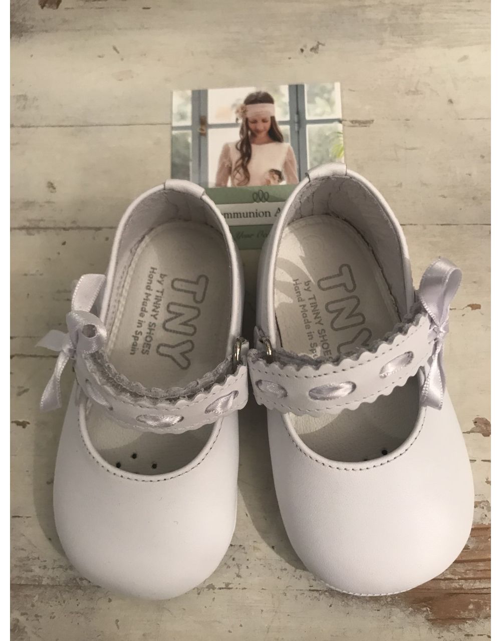 Spanish Handmade White Leather Baby Shoes