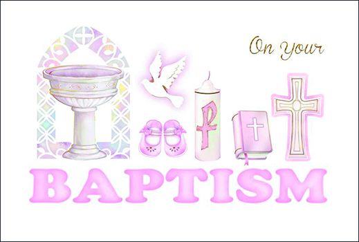 Baptism Card for Girls - 22655