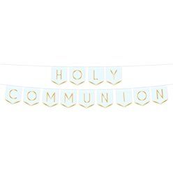 NEW STYLE - Blue Holy Communion Paper Banner