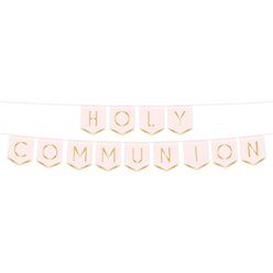 Pink Holy Communion Paper Banner