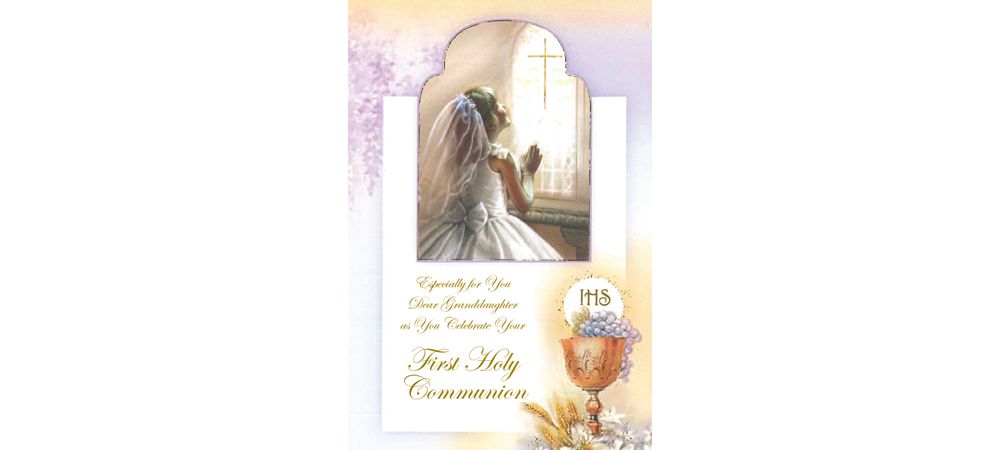 First Holy Communion Card - Granddaughter - 