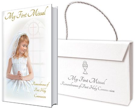 Girls My First Communion Prayer Book First Missal in Bag - C4135 Pearl Finish Missal