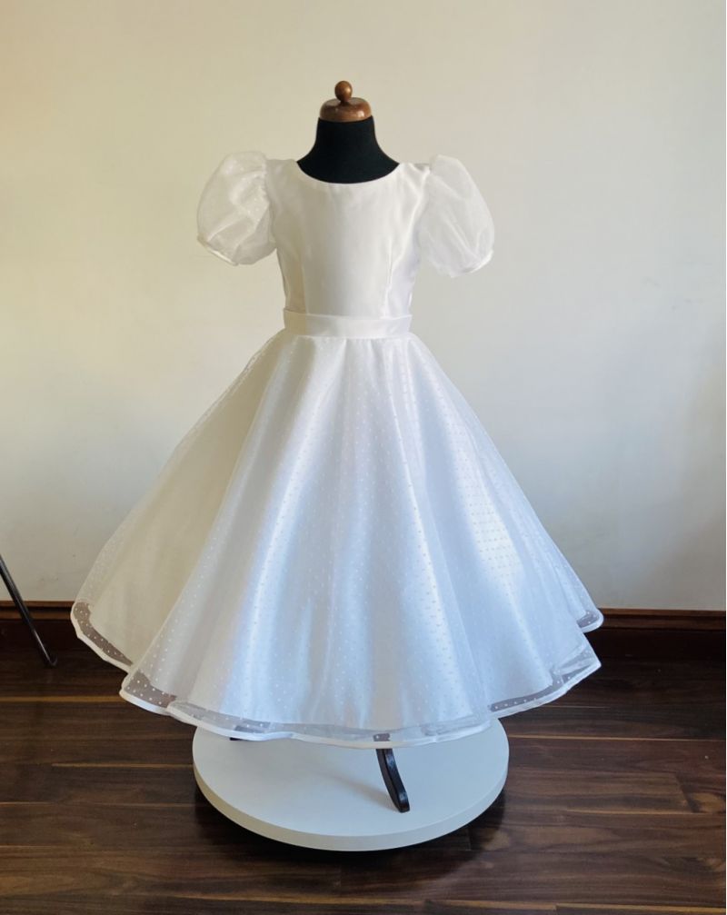 Exclusive for Communion Angels - Dotty Bally Length Communion Dress