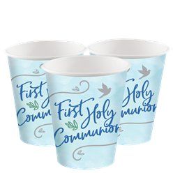 Communion Blue Paper Cups  for First Communion Party