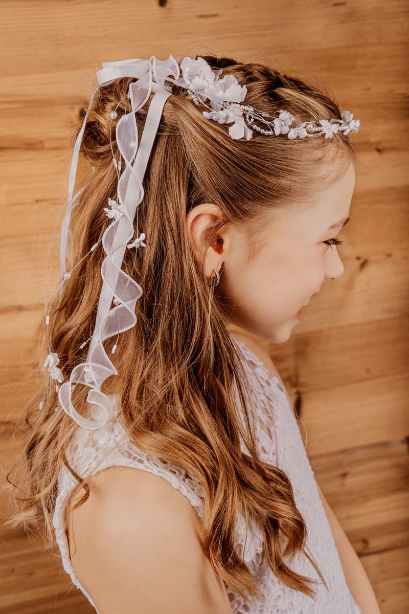 Emmerling Tiara Girls White Hair Accessory:- 2245 main image 0