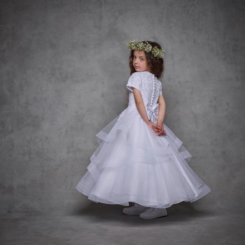 COMMUNION DRESS Isabella Girls White Communion Dress IS26394 EXCLUSIVE TO KINDLE main image 1