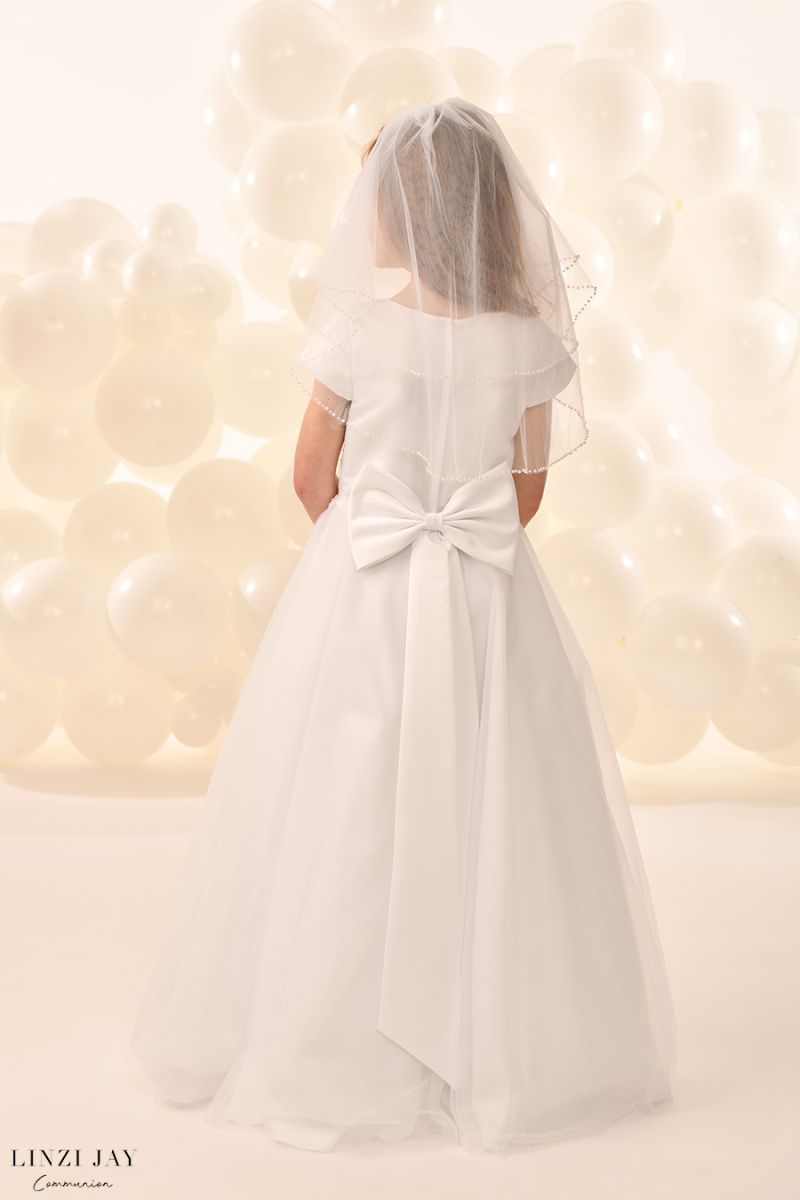 SALE Linzi Jay Girls White Communion Dress:- Stella main image 1