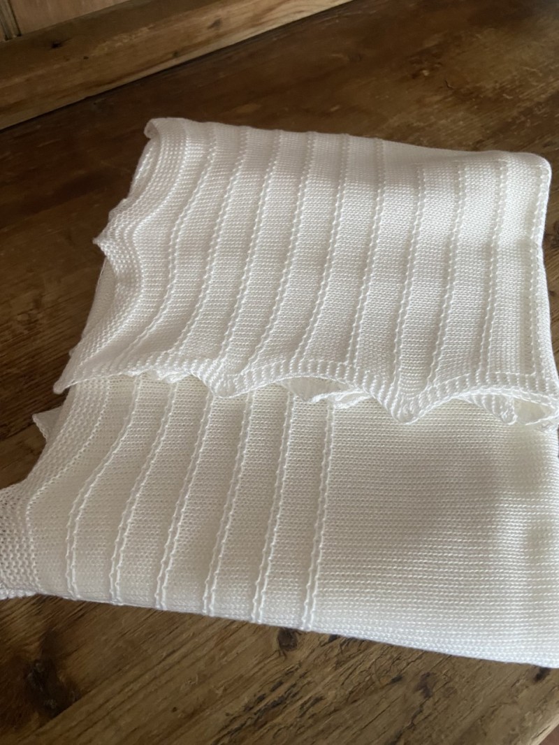 Christening Blanket - Shawl - White or Ivory