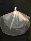 Communion Veil with Clear Beaded Edging - Lit
