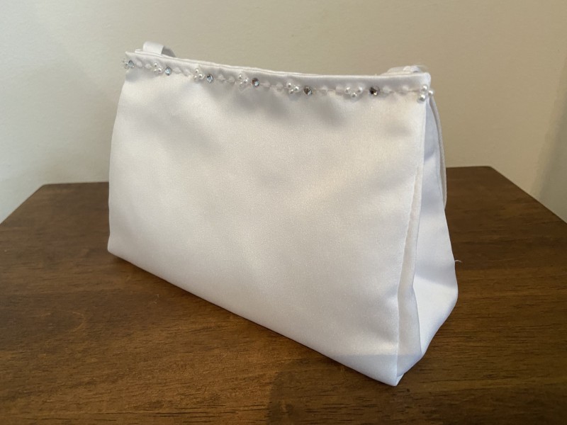 Little People Soft Satin Bag with Pearl & Dia