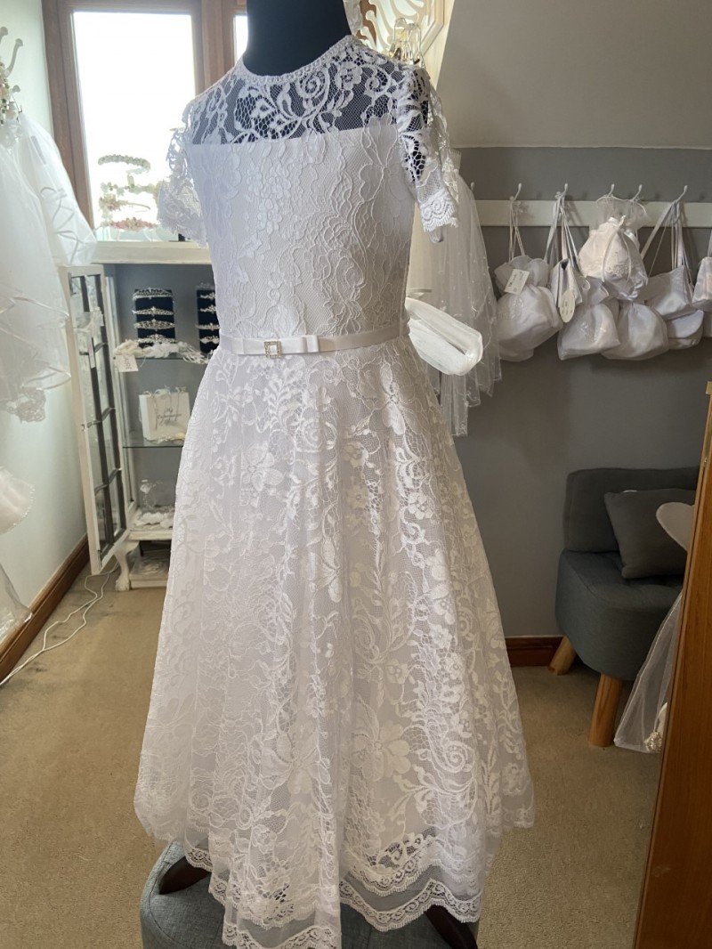 T Length Lace Dress - Age 9 ONLY