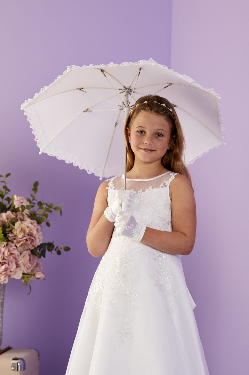 Holy Communion Parasol with lace edge