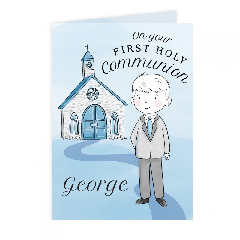 New Design Personalised Boys First Holy Commu