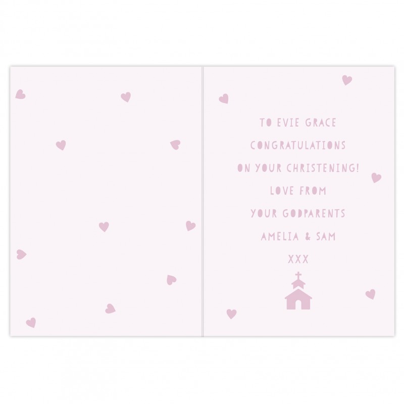 Personalised Pink Papercut Style Card