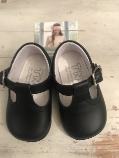 Spanish Handmade Navy Leather Baby Boy Shoes