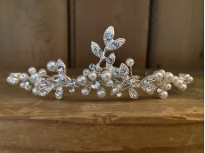 First Holy Communion Tiara - Sparkling Diamante & Pearl - Little People 5271
