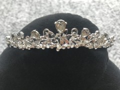 Girls Communion Tiara - Elegant Silver and Sparkling Crystals by Little People 5857