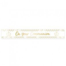 First Holy Communion Gold Foil Banner - 2.7m