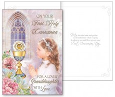 First Communion Card for Granddaughter - C27556