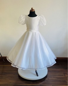 Exclusive for Communion Angels - Dotty Bally Length Communion Dress