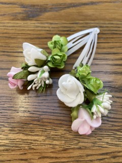 Pair of Small Floral Hair Slides