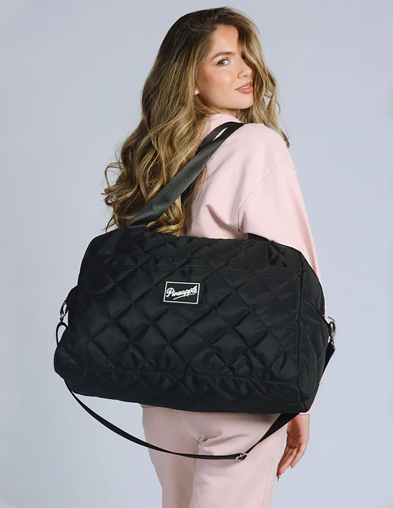 Pineapple Black Quilted Holdall Dance Bag