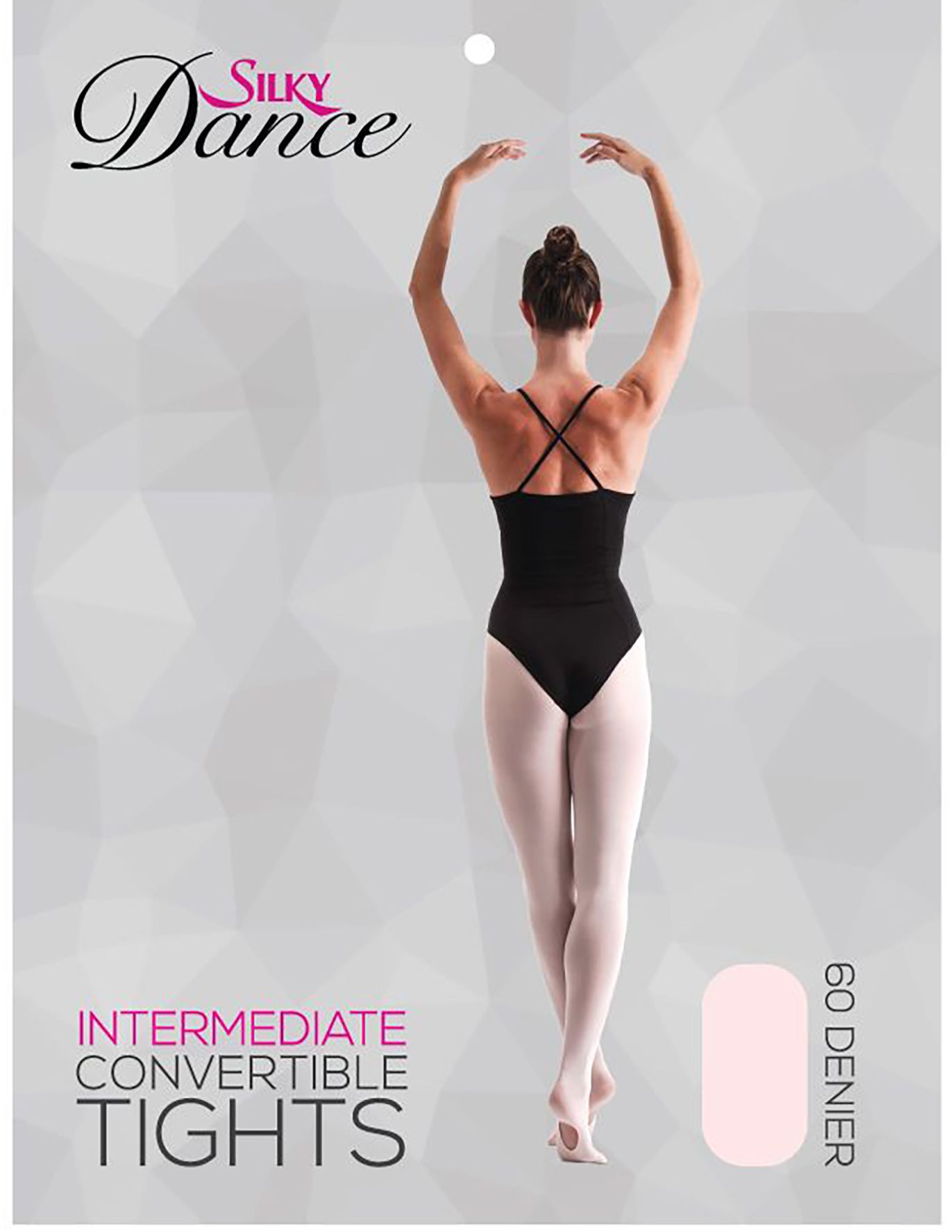 SILKY Dance Footless Jazz Tights 60 Denier Black Adult Sizes - Small