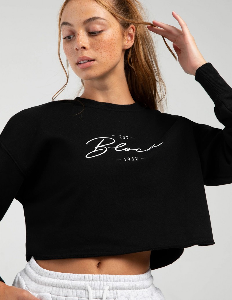 Bloch Off Duty Terry Cropped Crew Top