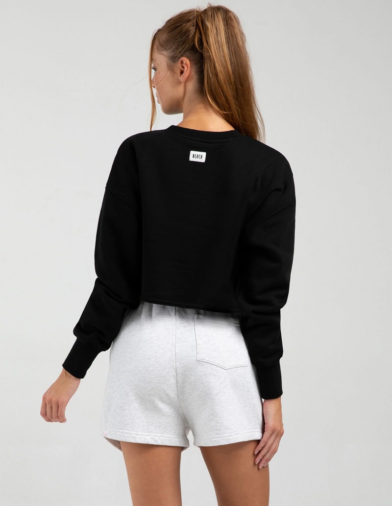 Bloch Off Duty Terry Cropped Crew Top
