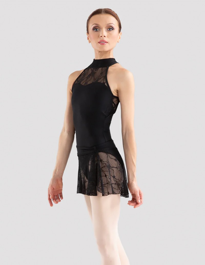 Bloch Enam  Lace Split Front Gathered Skirt