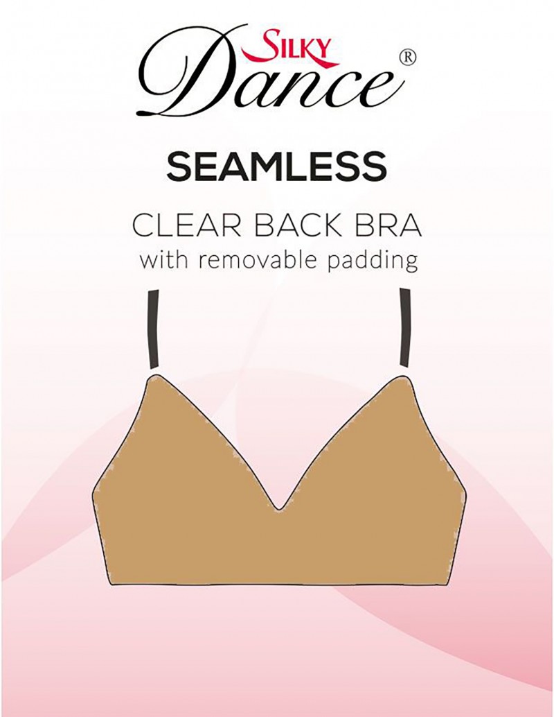 Silky Dance Seamless Clear Back Bra with Removable Pads