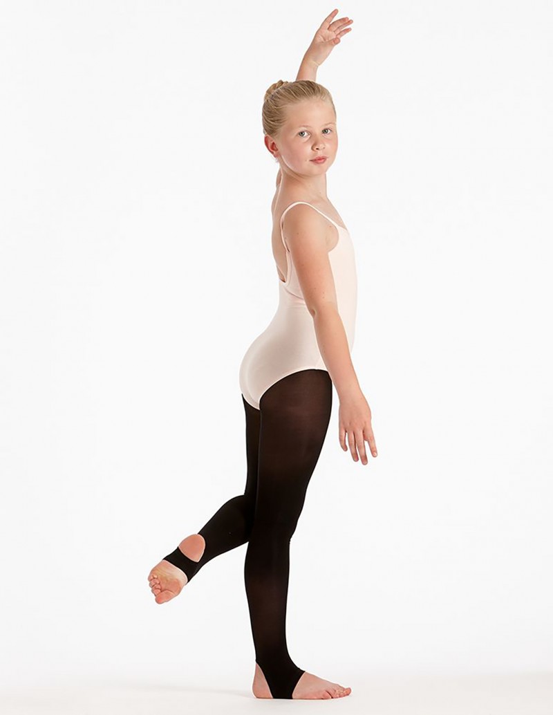 SILKY Dance Stirrup Foot Dance Tights 60 Denier Matte Black Adult Sizes