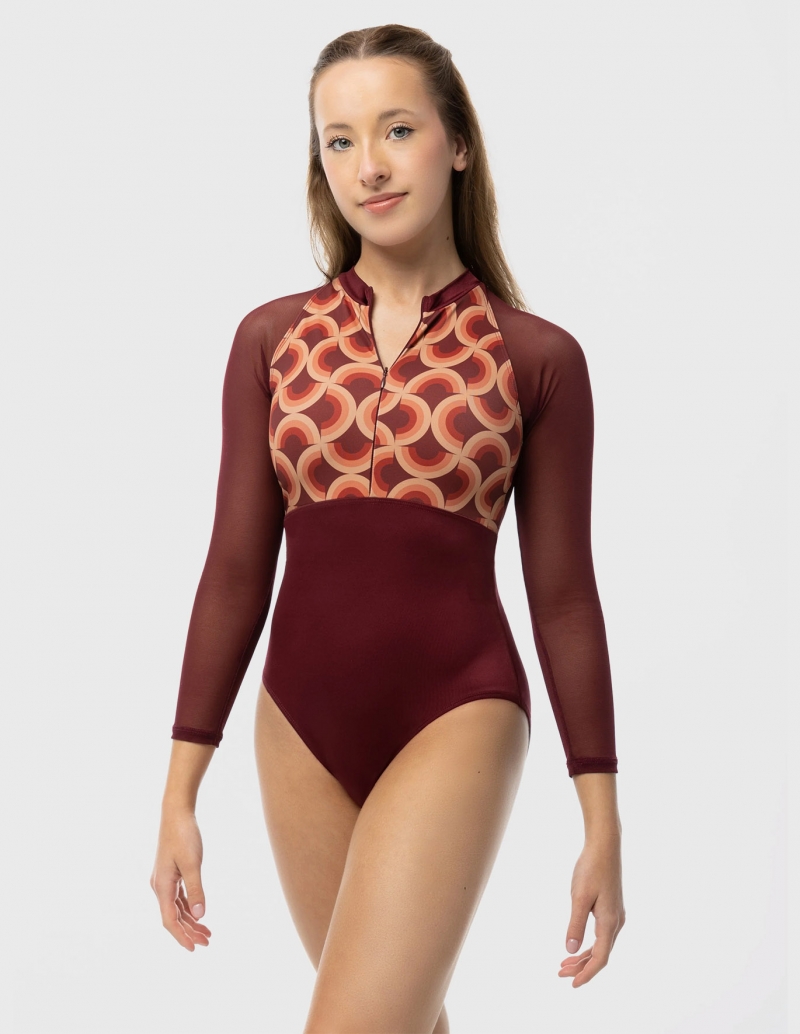 suffolk dance lola collection zip front 3/4 s