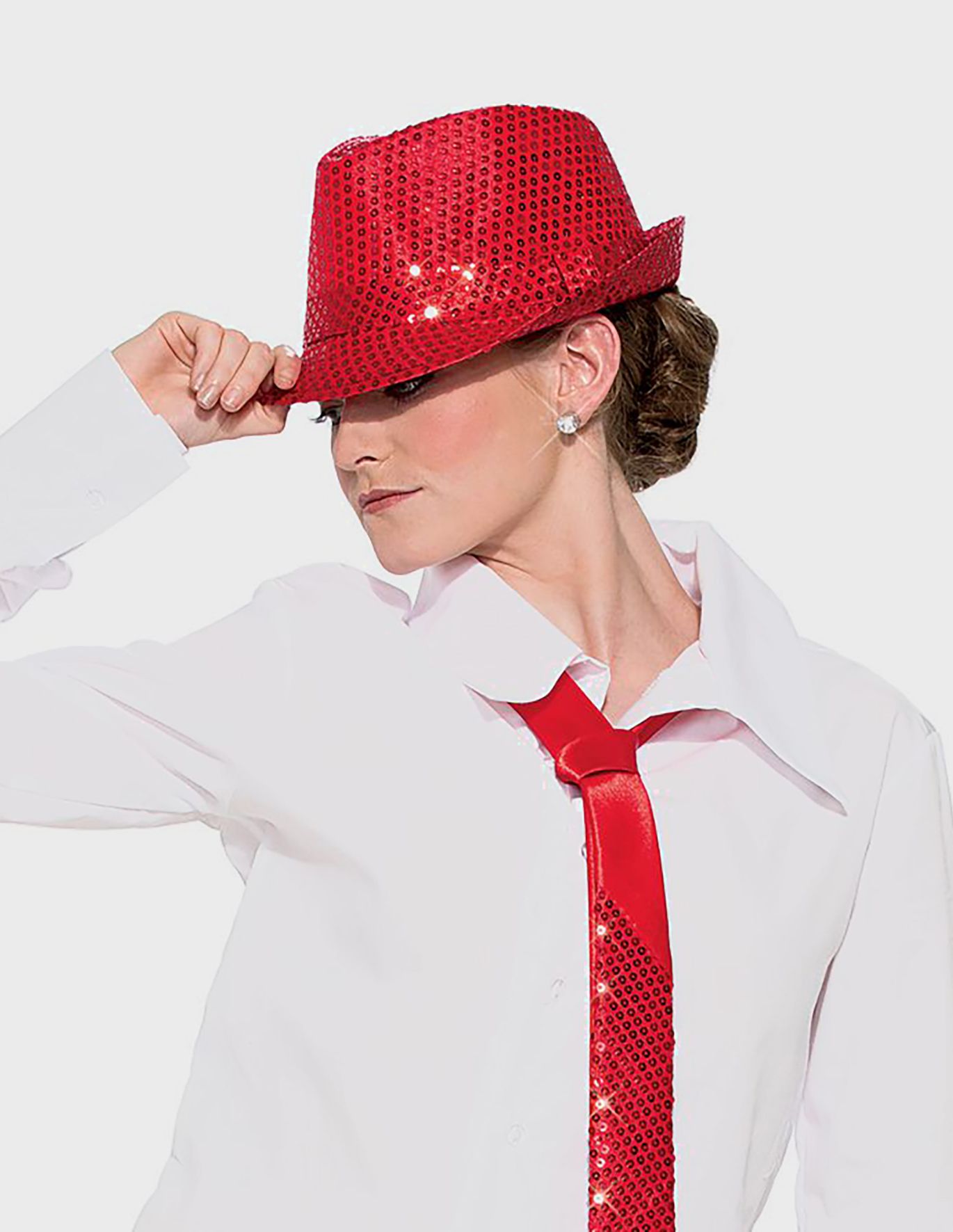 Art Stone Sequinned Fedora Hat Costume Accessory Model 8352