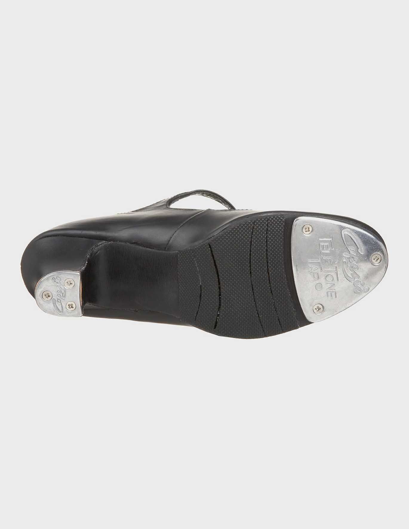 Chaussures De Claquettes Capezio Tele Tone Xtreme Tap – Cuir Noir – Pointure 12W (CG55A)