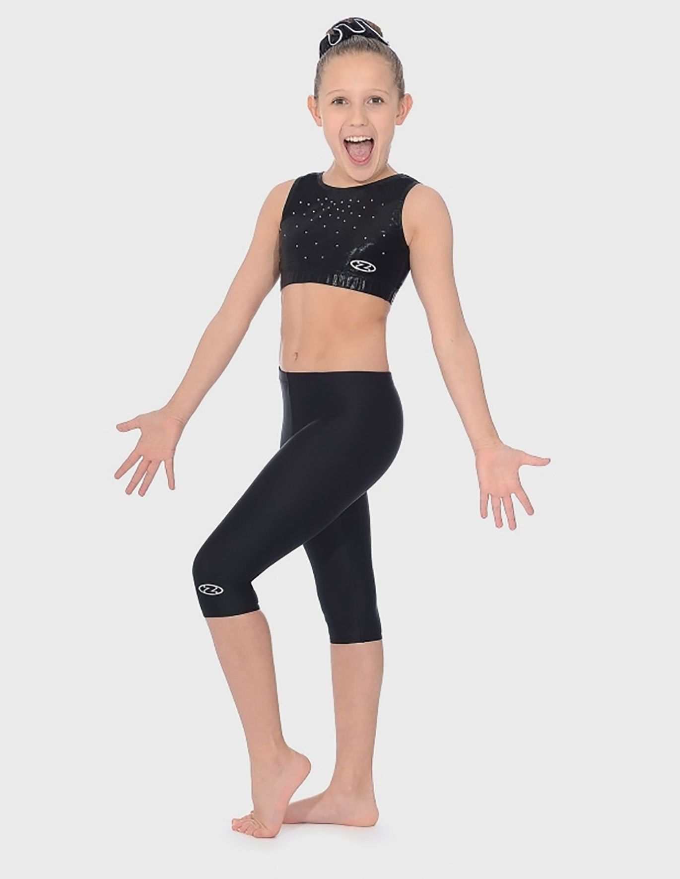 The Zone Matt Lycra Capri Gymnastics Leggings Z681