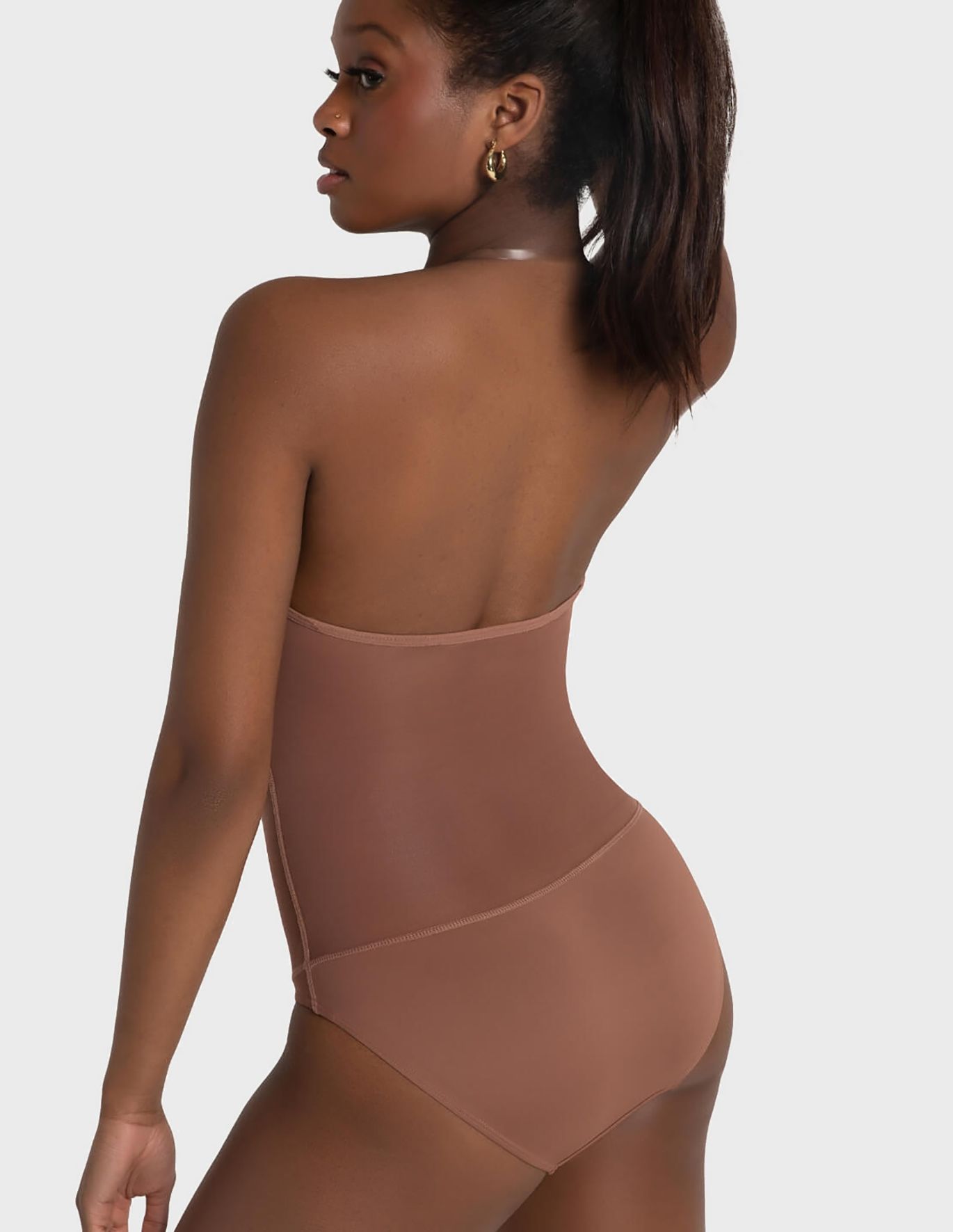 Capezio Plunge Neck Mesh Midiff Leotard Ladies Underwear